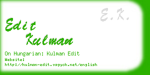 edit kulman business card